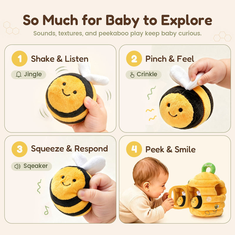 Beehive Sensory Toy with 5 Bees